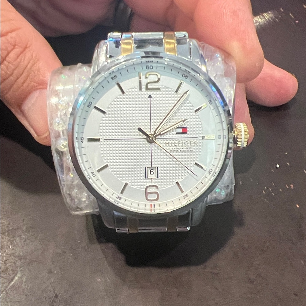 Tommy Hilfiger Two-Tone Silver and Gold Watch